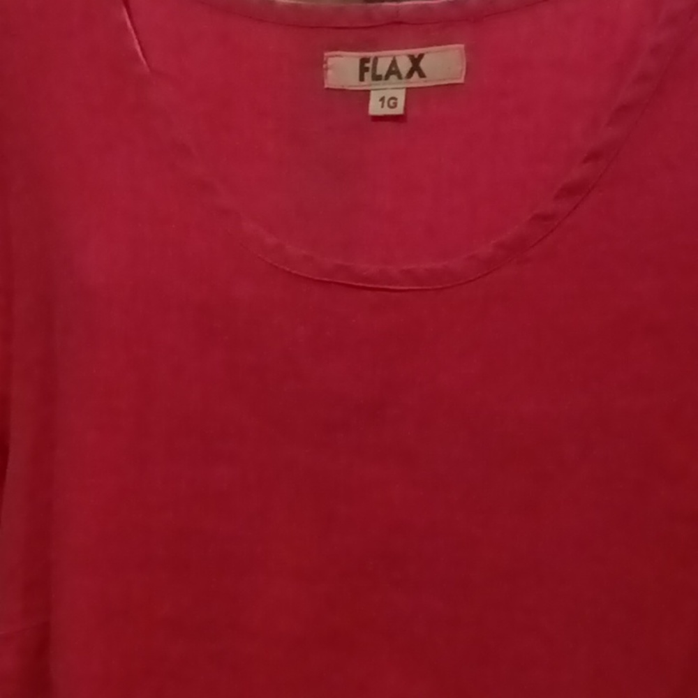 FINAL PRICE FLAX s/s blouse with flared hem & rounded neckline Size 1G - Picture 7 of 7